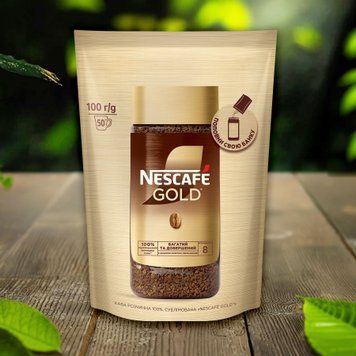 Кава розчинна Gold е/пак 100г Nescafe 7/12352 фото