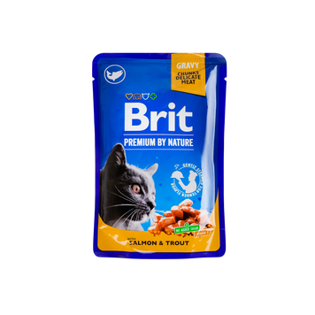 Корм для котів лосось/форель 100г Brit Premium 39/3747 фото