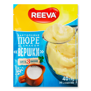 Пюре картопяне ш/п зі смаком вершків 40г REEVA 9/14513 фото