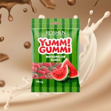 Цукерки Yummi Gummi Watermelon Slices желейні м/у 70г Рошен 1/15522 фото