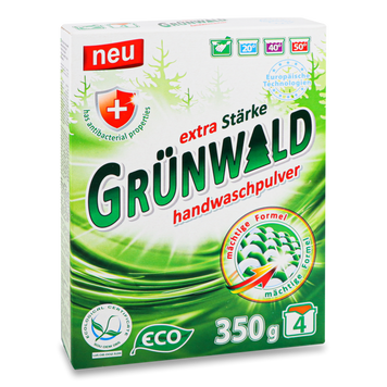 Порошок пральний ручн Гірська Свіжість 350г GRUNWALD 07/21494 фото