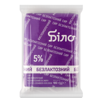 Сир кисломолочний 5% безлактозний біле о 180г 2/9544 фото