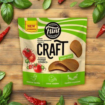 Грінки Craft житн/пшен хвил Томат Спайсі д/п 80г Flint 9/41579 фото