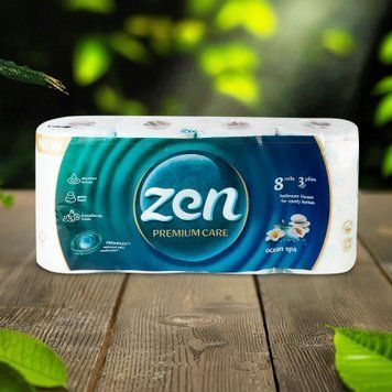 Туалетний папір Premium Ocean SPA 3 шари 8 шт ZEN 05/31802 фото