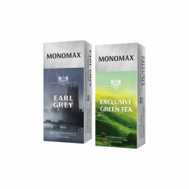 Чай черный Earl Grey/зеленый Exclusive green tea ТМ Monomax 25*2г 