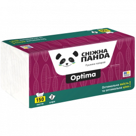 Рушники паперовий Optima V-складання 150л 2-шари ТМ Сніжна панда