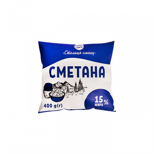 Сметана 15% ТМ Столиця смаку 400г