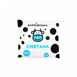 Сметана 15% ТМ Харківська 350г