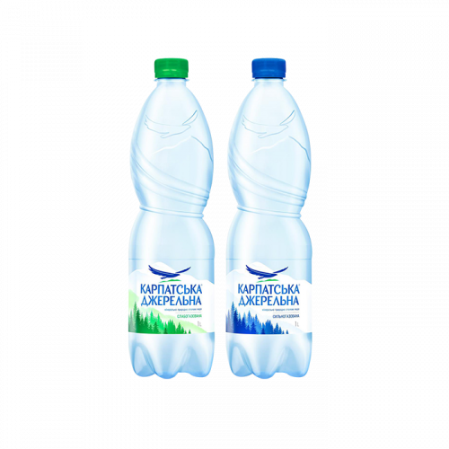 Минеральная вода в ассортименте ТМ Карпатська Джерельна 1л