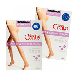 Колготки жіночі коригуючі Active Soft EU 20den р.2-5 ТМ Conte