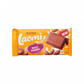 Шоколад молочный целый миндаль/лесной орех Lacmi ТМ Рошен 90г 