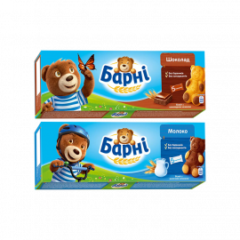 Бисквит Барни молоко/шоколад ТМ Kraft 150г