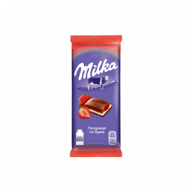 Шоколад молочний полуниця ТМ Milka 90г 