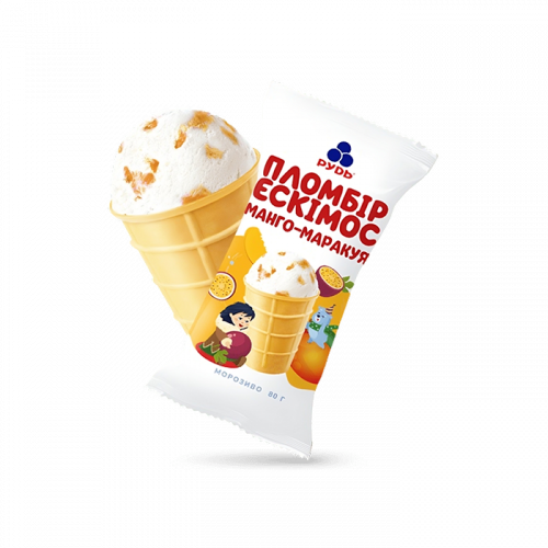 Морозиво Ескімос манго-маракуя ТМ РУДЬ 80г 